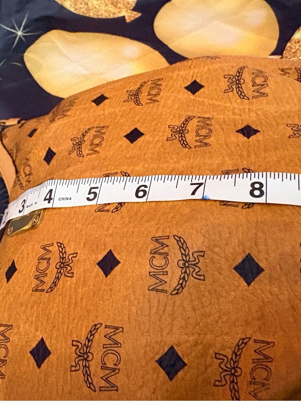 MCM Cognac Visetos Logo Hobo Shoulder Bag - Picture 7 of 12